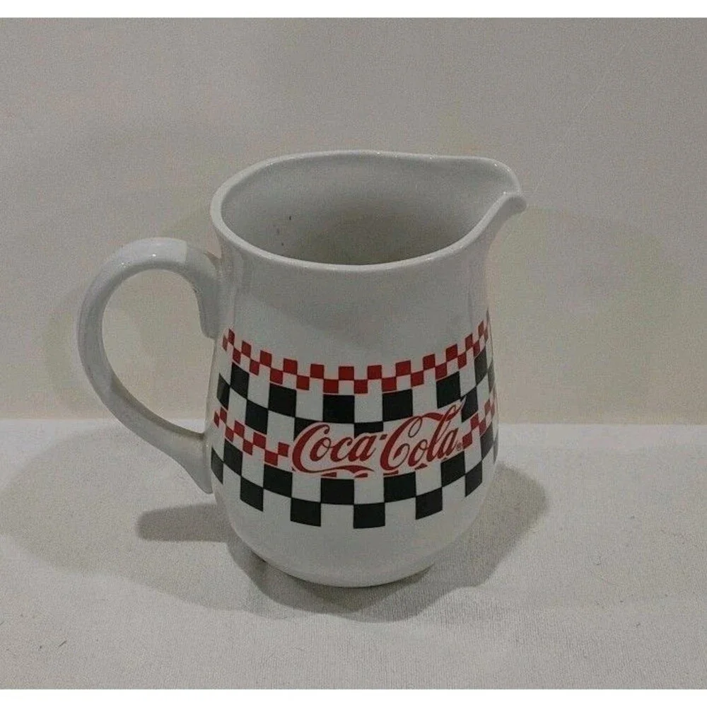 Vintage Gibson Coca Cola Checkerboard Coke Pitcher 1996